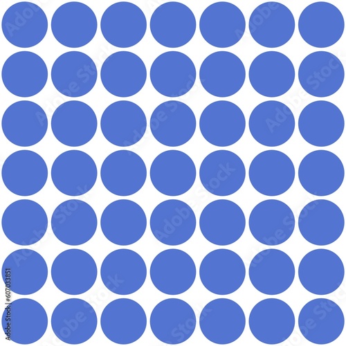 Seamless pattern with purple blue dots on white background.