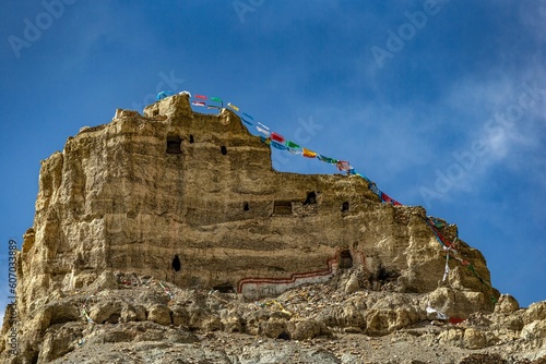 View of Piyang Dongga ruins in Zanda County, Ngari Prefecture, Tibet, China. photo