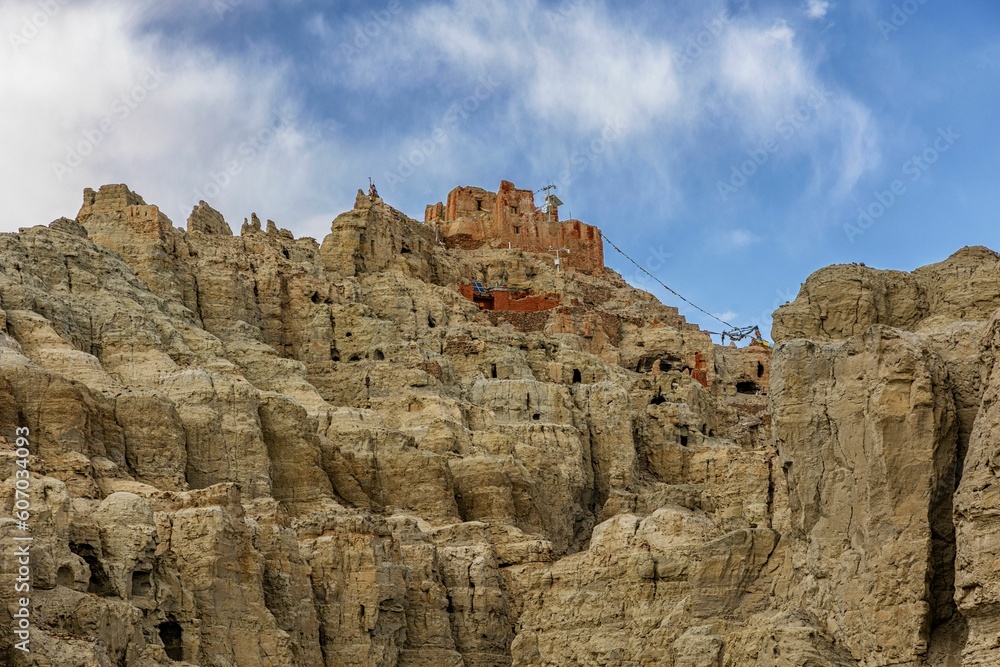 Beautiful landscape of rocky formations in Tibet, China
