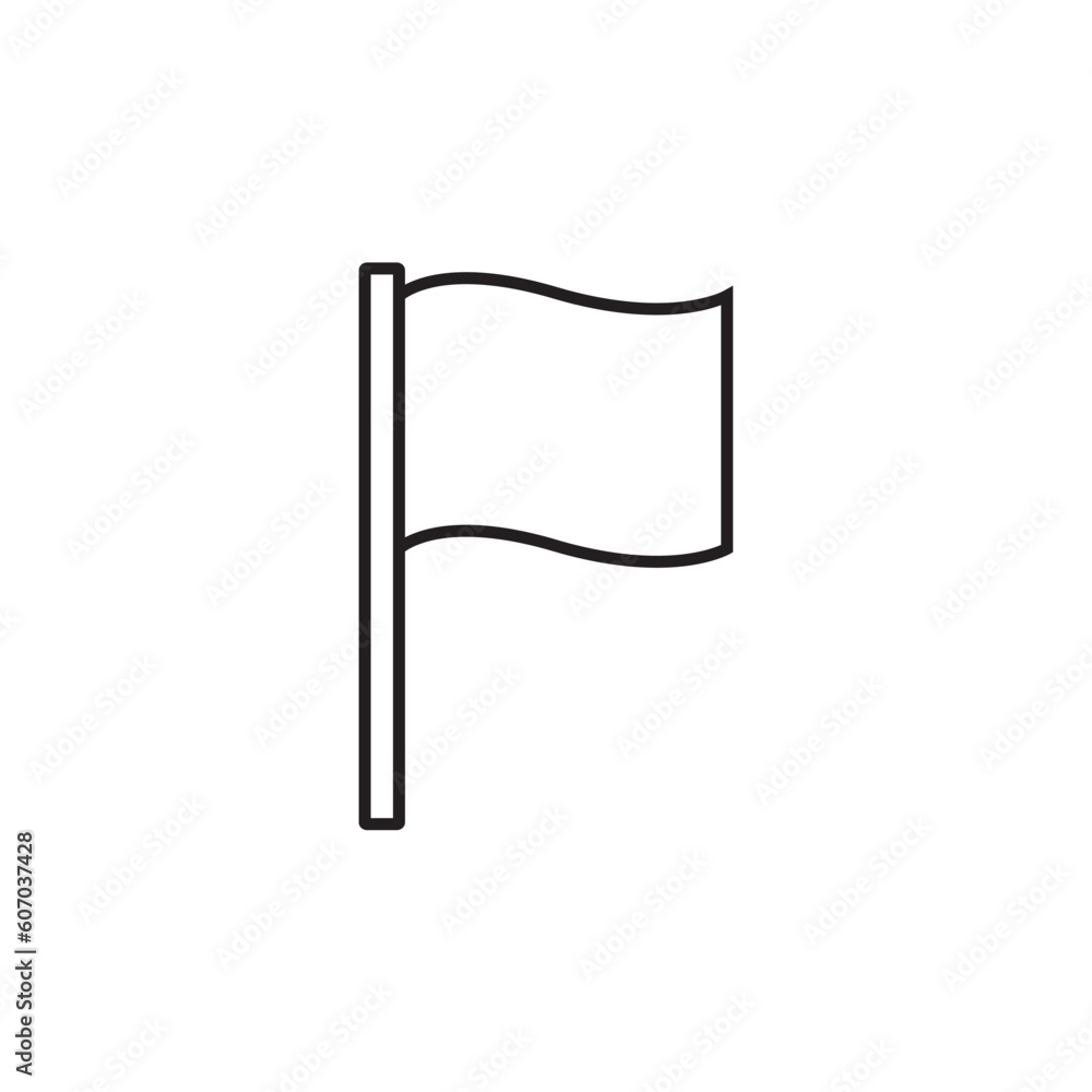 Flag line icon, logo vector Flag line icon, logo vector