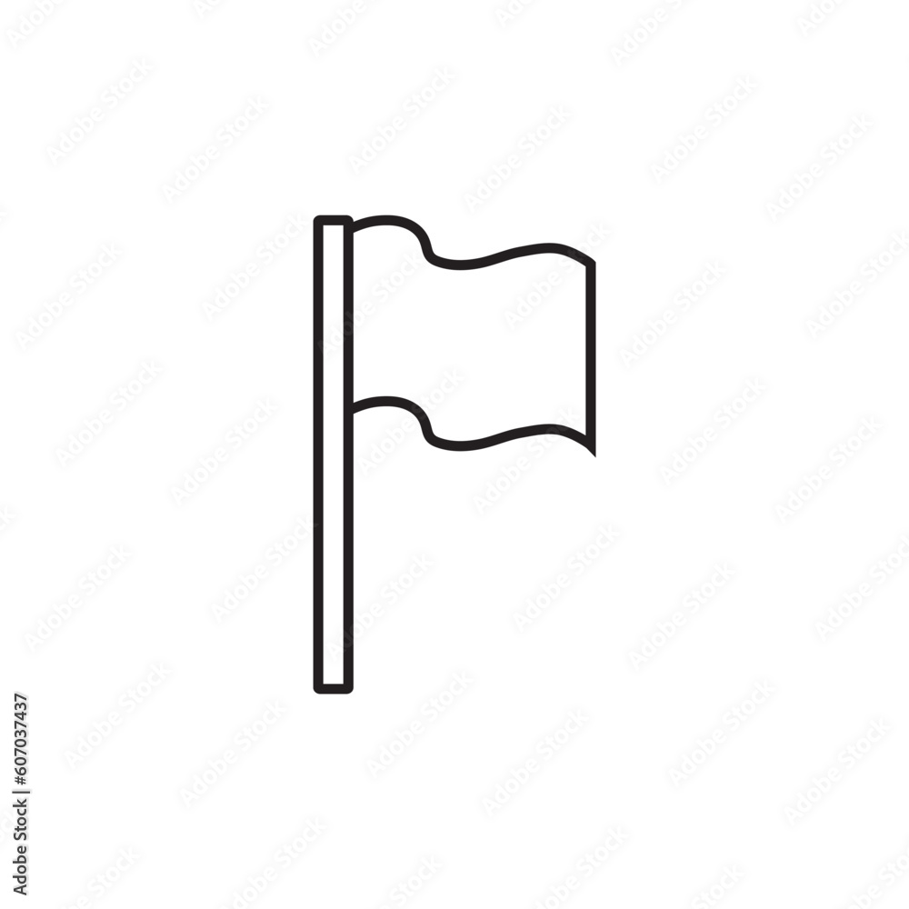 Flag line icon, logo vector Flag line icon, logo vector