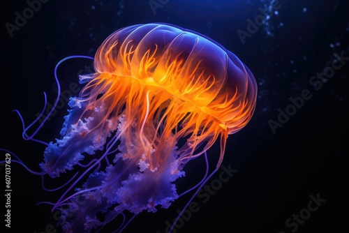 Bioluminescent Wonder of an Illuminating Jellyfish