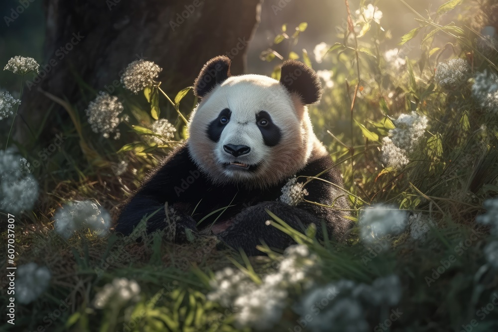 Naklejka premium Panda Bear in the Wild