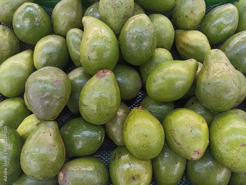 avocados in a market stall, close-up shot, horizontal avocados in a market stall, close-up shot, horizontal