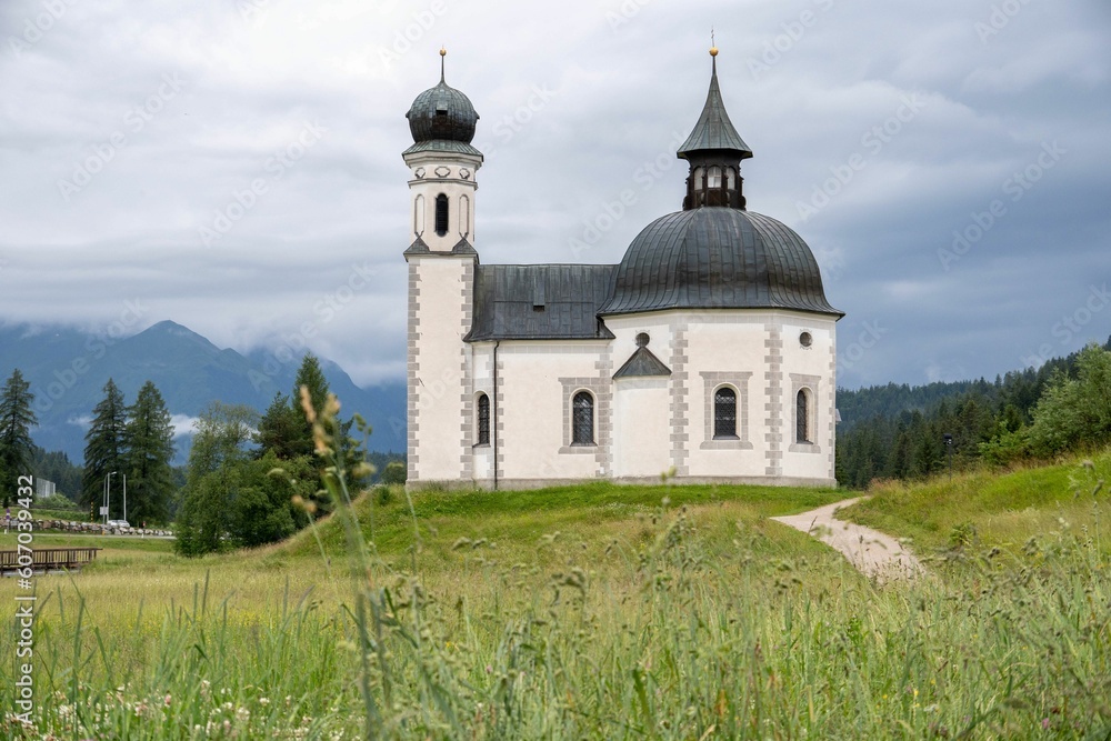 Seekirchl church during daytime in Seefeld, Austria
