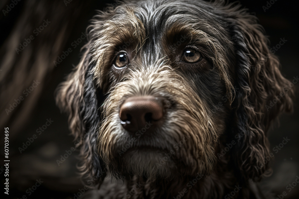 Portrait of a cute dog Generative AI Portrait of a cute dog Generative AI