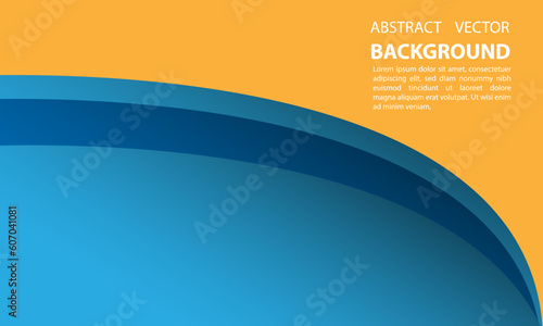 Template in vibrant blue and yellow tones with editable title and text space above
