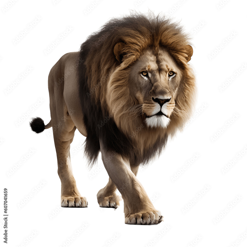 Fototapeta premium Lion isolated on white background