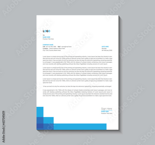 Letterhead template design business letterhead template design