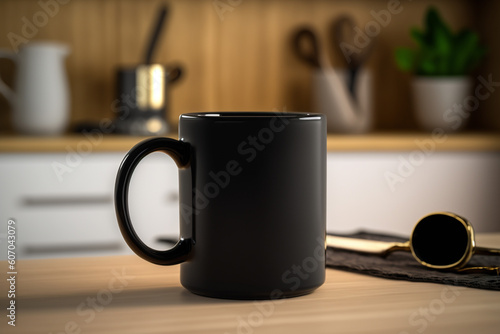 Empty Mug mock up for advertisement, photos, brands Generative AI