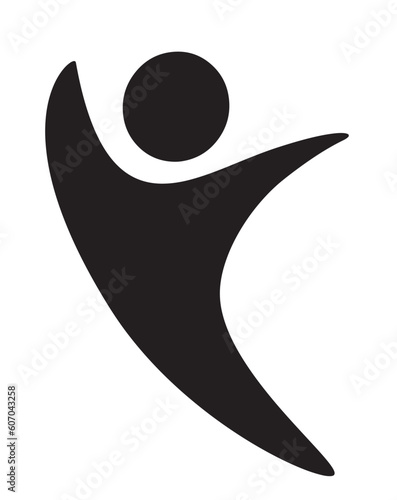 black silhouette color person symbol sign decoration international youth day vector illustration celebration festival frienship event human icon independence august awareness society africa campaign 