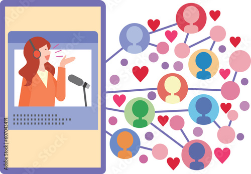 音声SNSのイメージイラスト