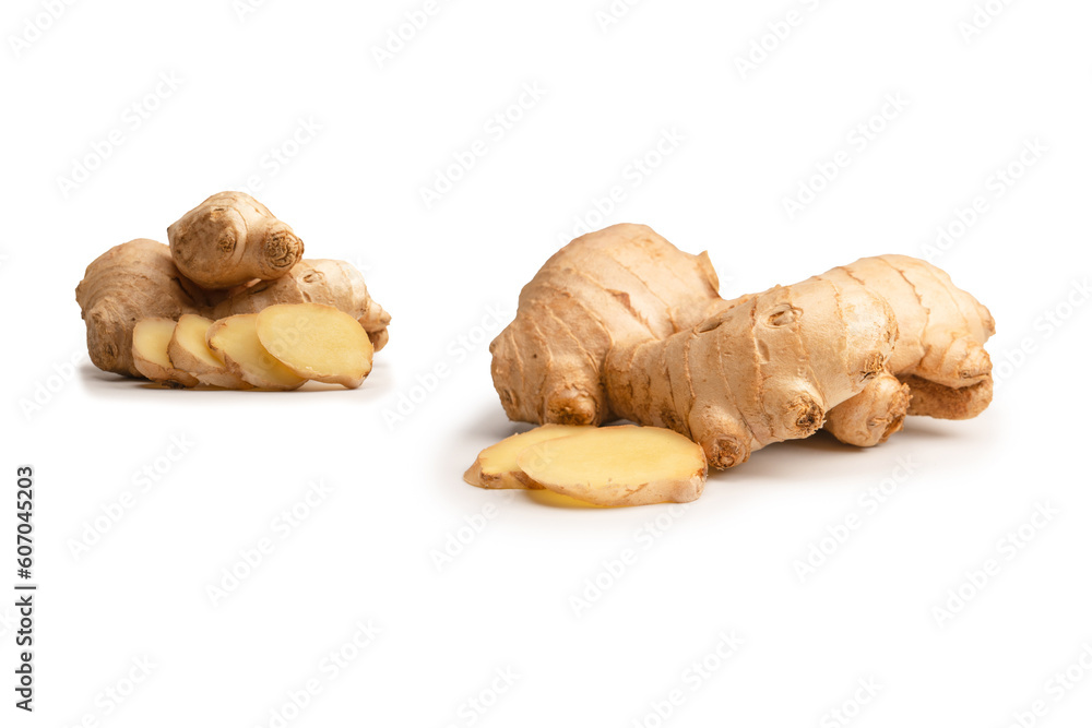 Ginger root isolated on white background. Ginger root isolated on white background.