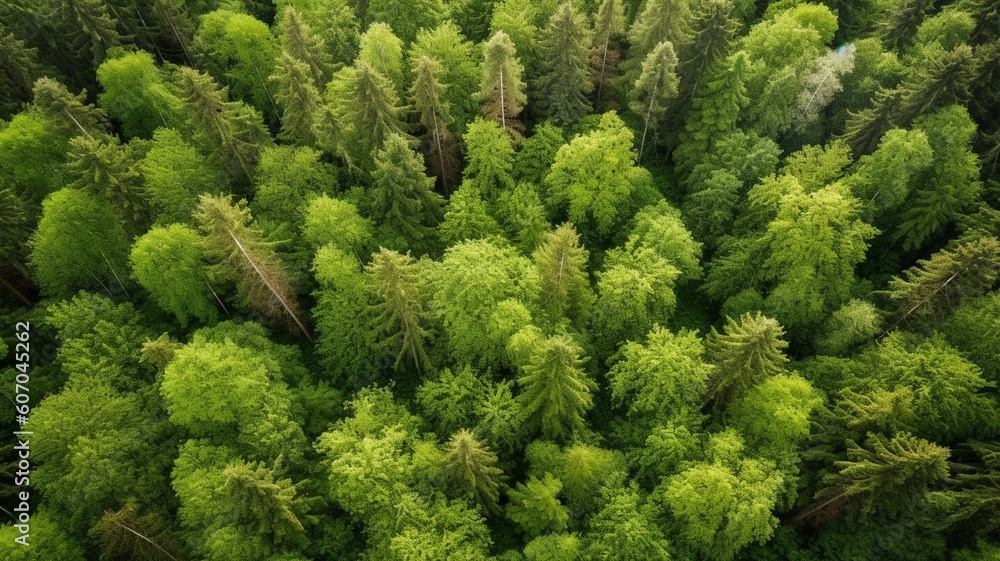 Fototapeta premium Beautiful forest background Generative AI