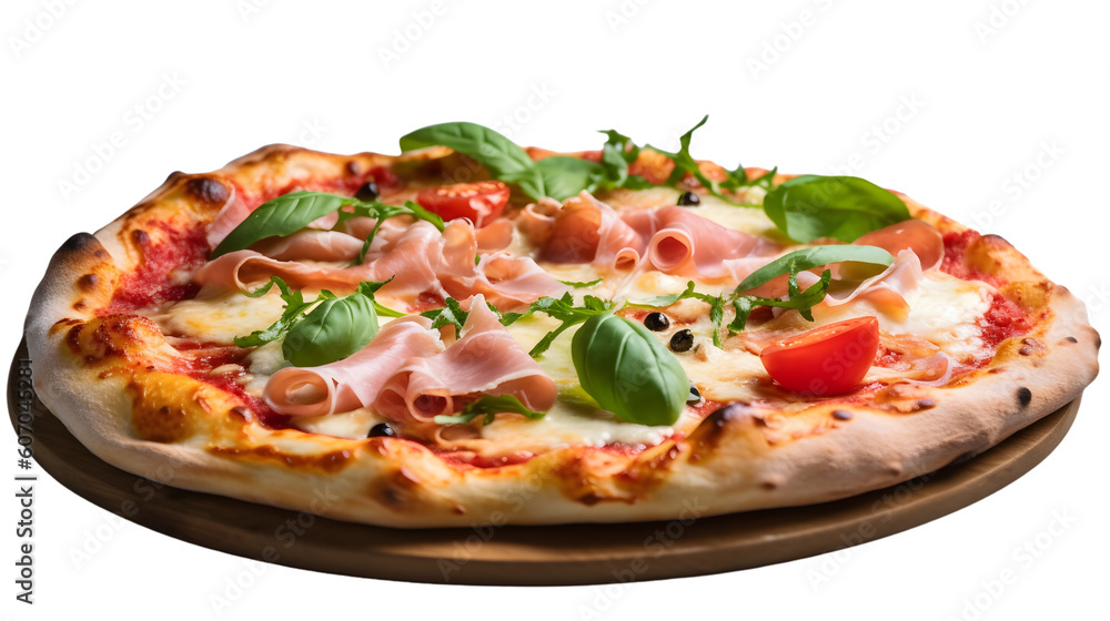Delicious pizza with cheese and tasty combinations Delicious pizza with cheese and tasty combinations