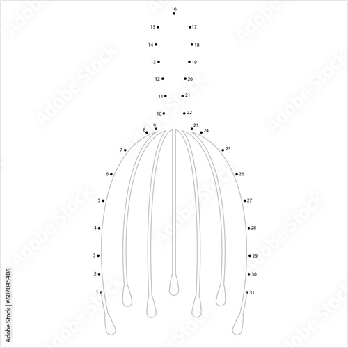 Head Massager Icon Connect The Dots M_2112001