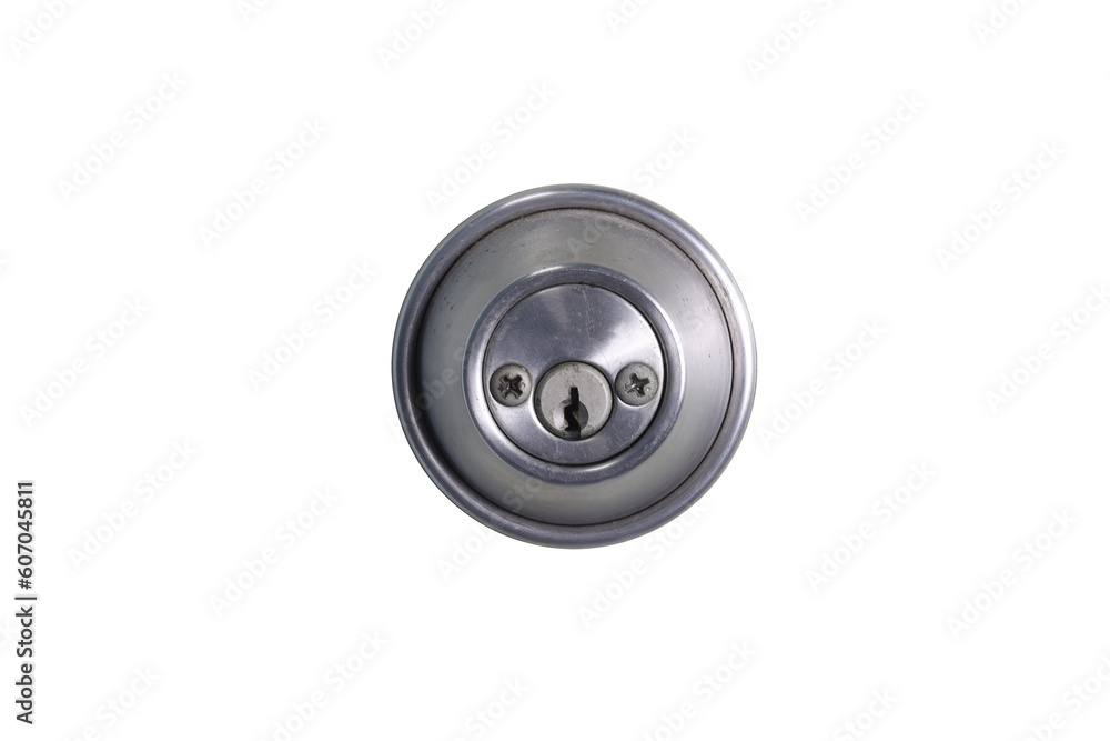door lock knob on white background door lock knob on white background