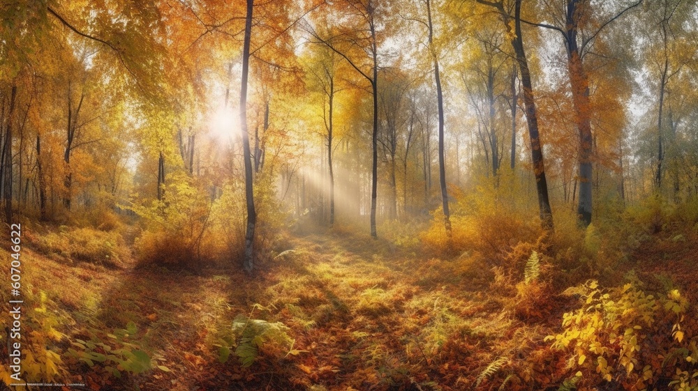 Beautiful forest background Generative AI Beautiful forest background Generative AI