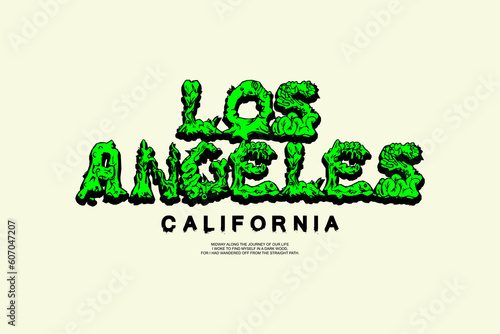 Modern los angeles streetwear graphic design