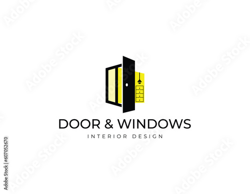 Door Windows and Interior Logo Design Template