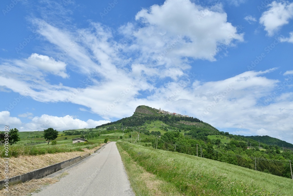 View of the characteristic countryside of the province of Avellino, Italy. View of the characteristic countryside of the province of Avellino, Italy.