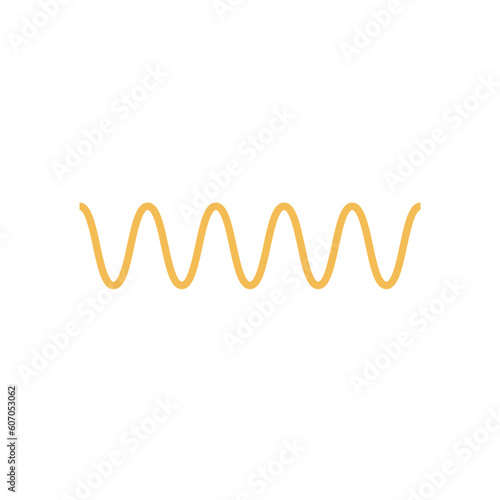 yellow cable on white background
