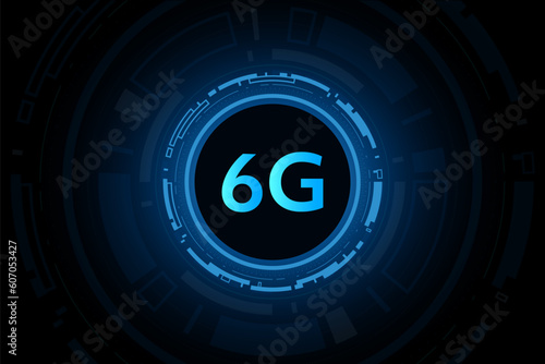 concept of technology 6G mobile network , New generation telecommunication , high-speed mobile Internet,	
