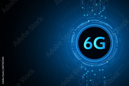 concept of technology 6G mobile network , New generation telecommunication , high-speed mobile Internet,	
