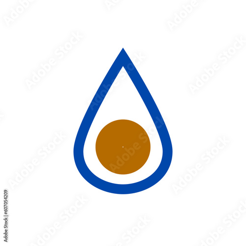 Water drop symbol isolated vector illustration 