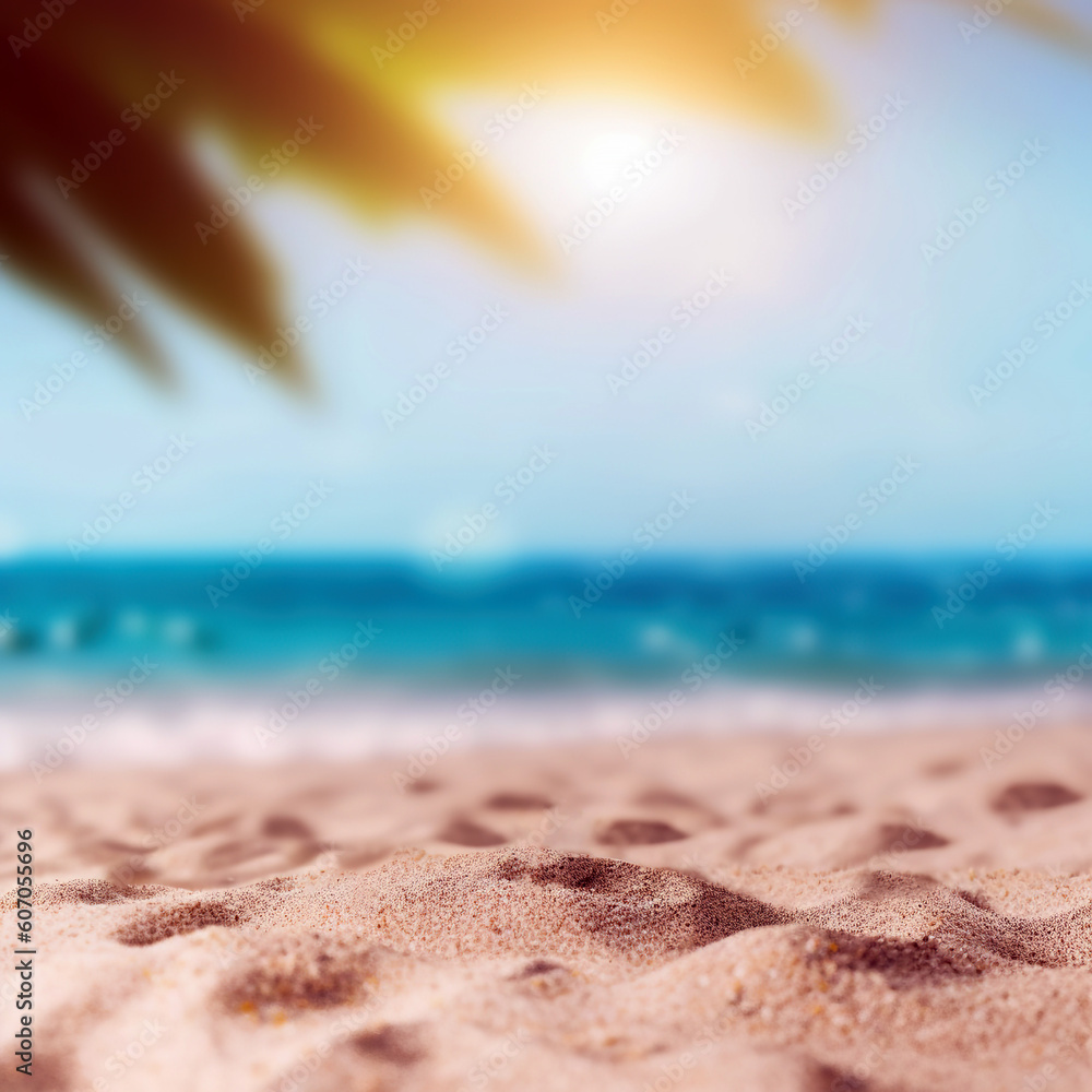 Summer beach background shot in bokeh style Summer beach background shot in bokeh style