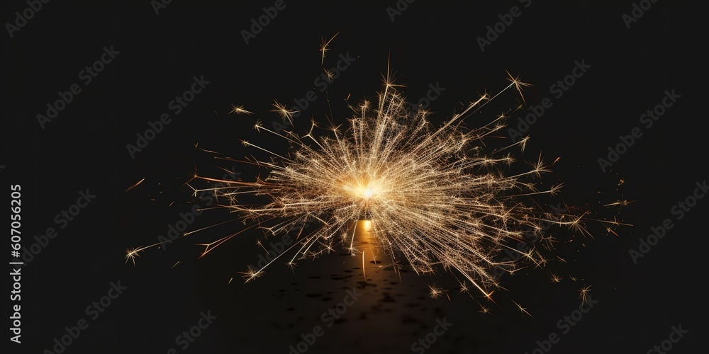 minimalistic design abstract fireworks background, generative Ai