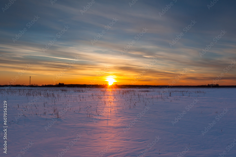 Obraz premium Winter landscape. Composition of nature