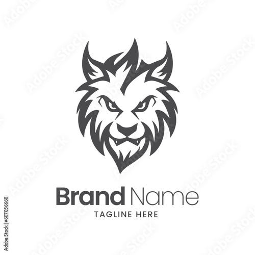 Lion head logo design, lion logo design, wild logo, 