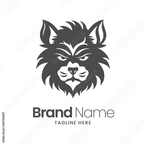 lion head logo, vector logo, mascot logo design
