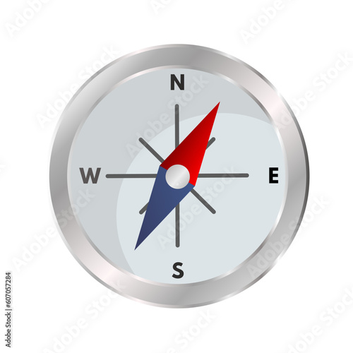 compass on white background