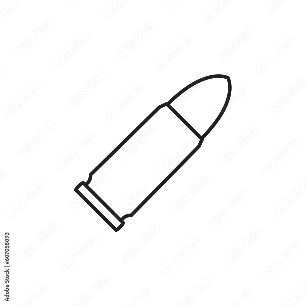 Bullet set icon, logo isolated on white background Bullet set icon, logo isolated on white background