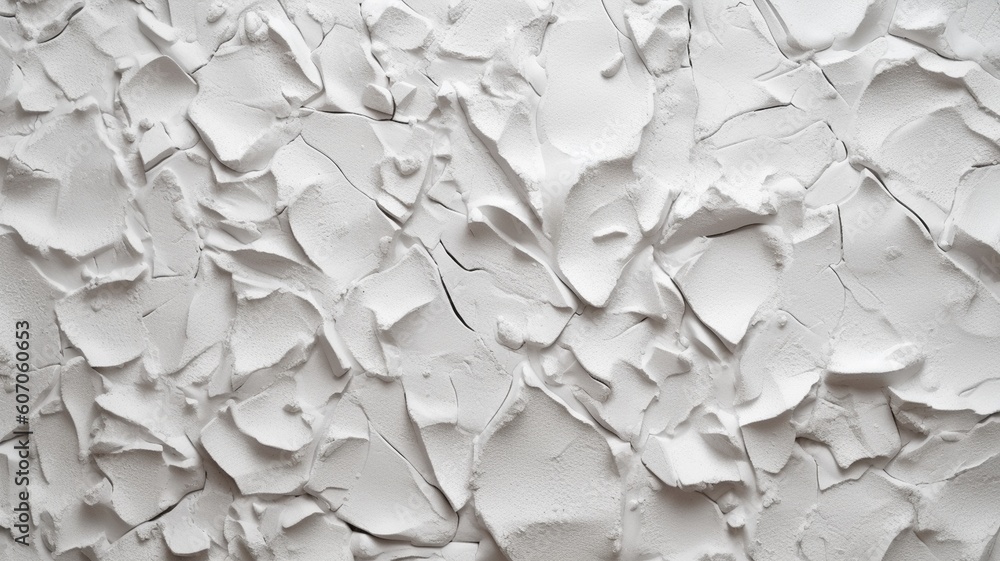 Clear white damaged plaster wall Generative AI Clear white damaged plaster wall Generative AI