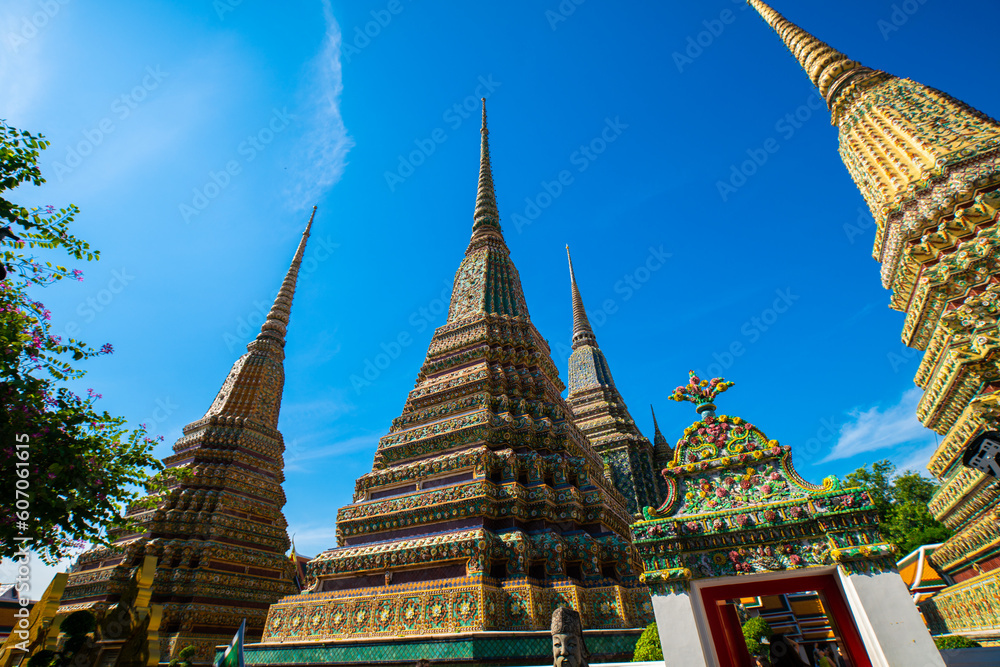Fototapeta premium Buddhist temple Wat Pho beautiful pagoda travel place