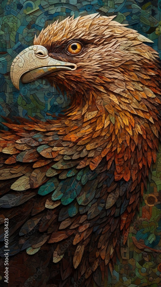 Fototapeta premium bird on a branch Generative AI