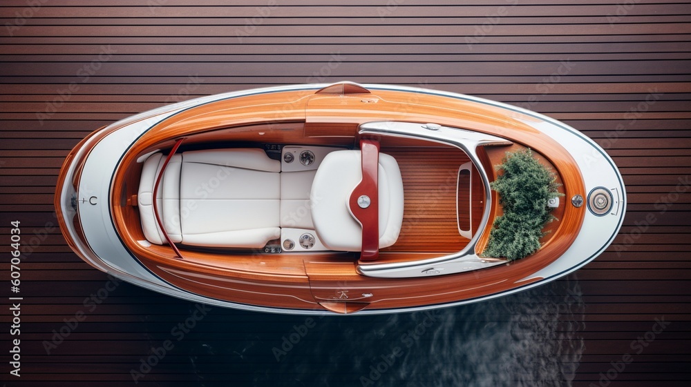 Fototapeta premium Luxurious fast boat Generative AI