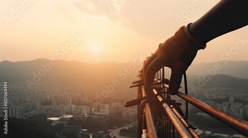 workers working at heights on buildings