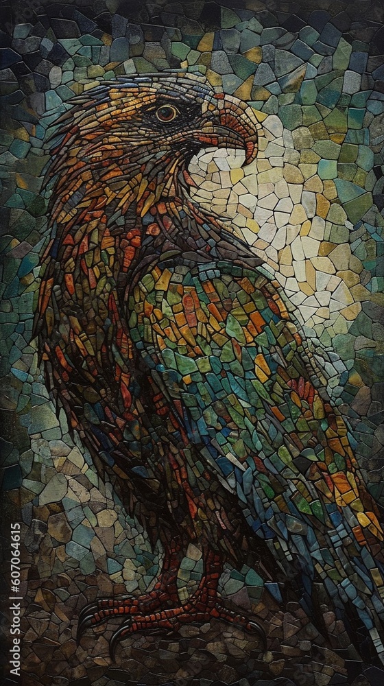 Fototapeta premium bird on a branch Generative AI