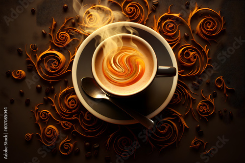 coffee cup background AI
