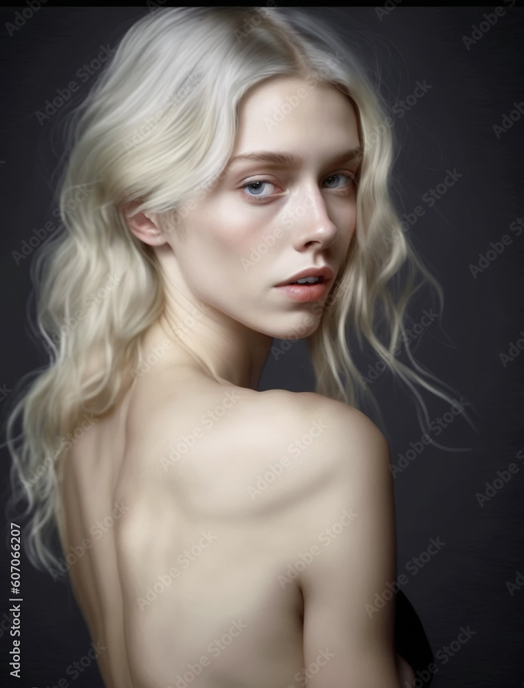 portrait of a woman with blond hair, Generative AI portrait of a woman with blond hair, Generative AI