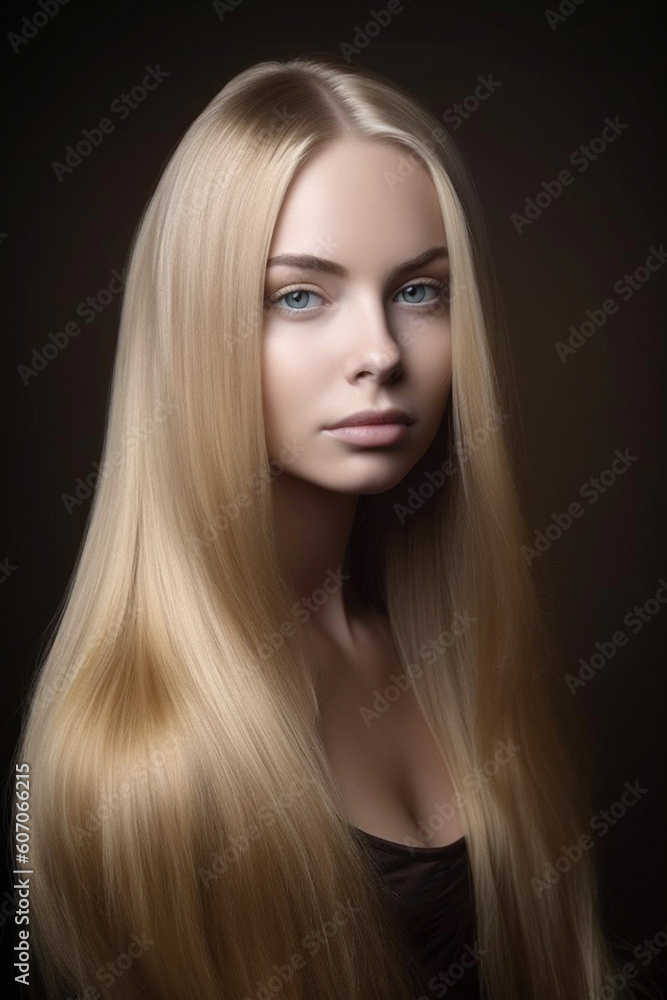 portrait of a woman with blond hair, Generative AI portrait of a woman with blond hair, Generative AI