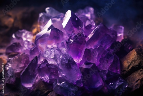 Captivating Close-Up View of Sparkling Amethyst Crystal