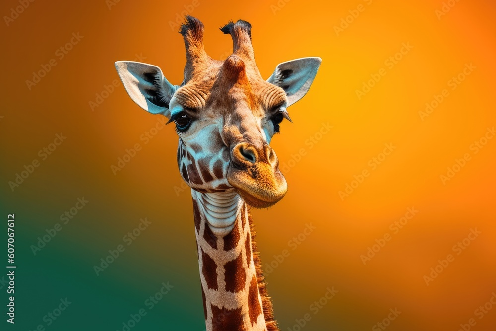 Nature's Wonder: Stunning Close-up of a Majestic Giraffe's Face