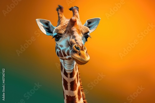 Nature's Wonder: Stunning Close-up of a Majestic Giraffe's Face