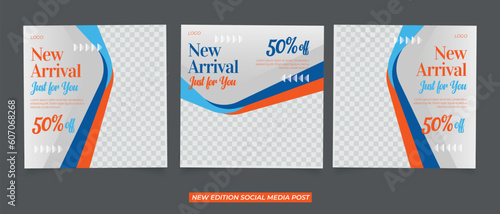 Luxury jewelry sale social media post template design