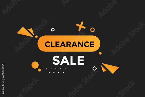 Clearance sale button web banner templates. Vector Illustration 